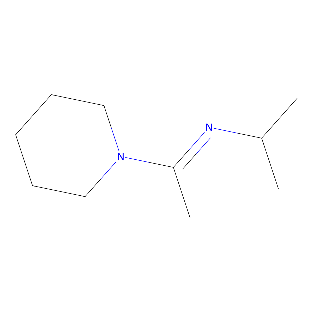 1-piperidin-1-yl-N-propan-2-ylethanimine molecular structure, CAS 42717-29-3
