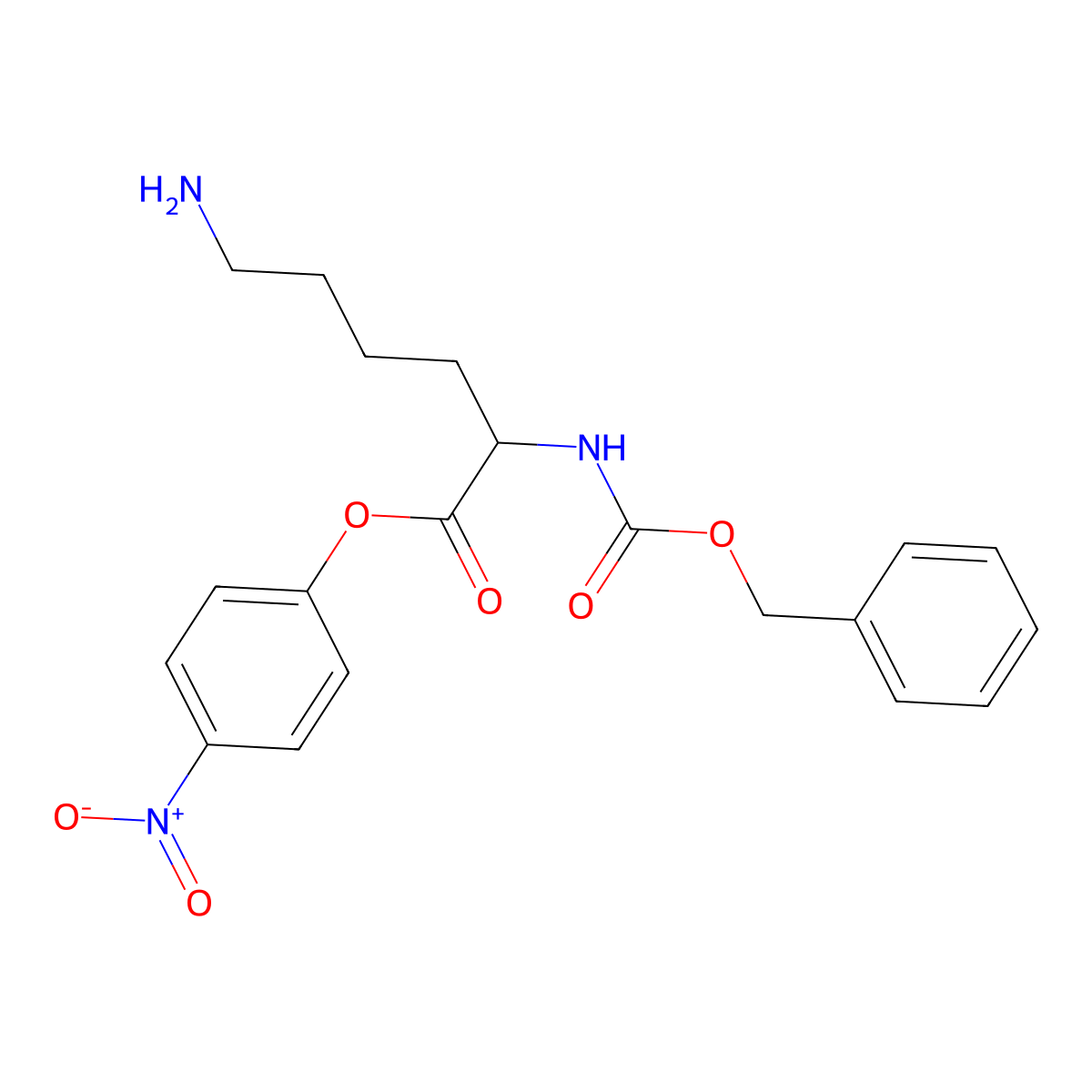N2-((Phenylmethoxy)carbonyl)-L-lysine 4-nitrophenyl ester molecular structure, CAS 4272-71-3