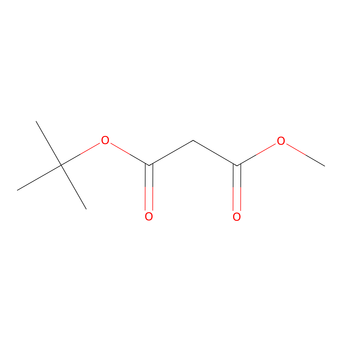 tert-Butyl methyl malonate molecular structure, CAS 42726-73-8