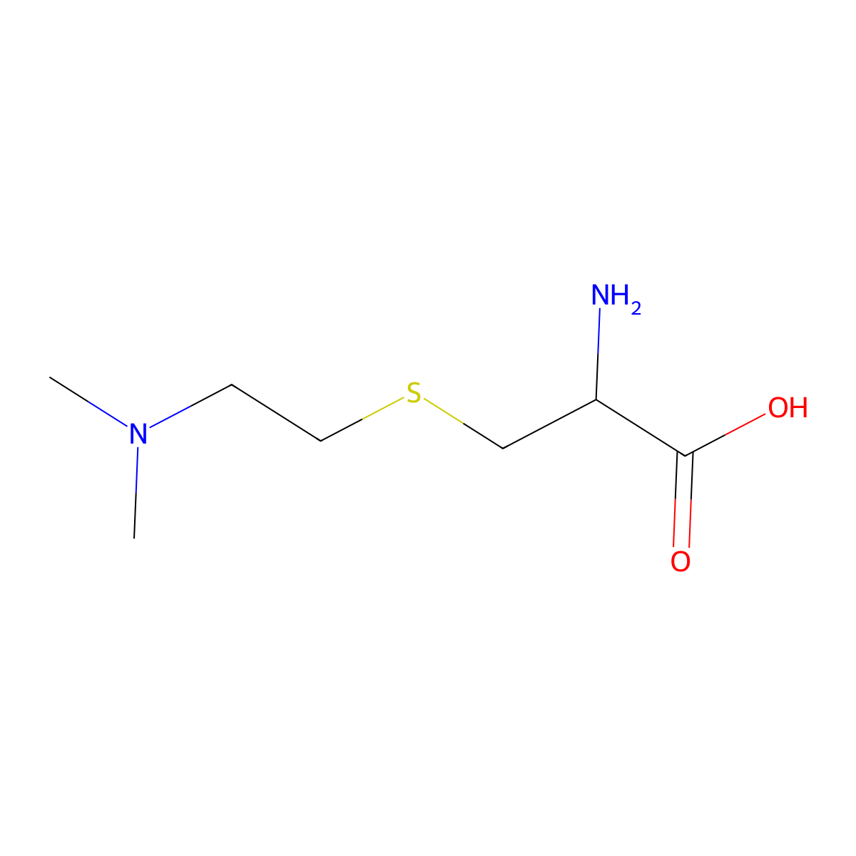 2-Amino-3-{[2-(dimethylamino)ethyl]sulfanyl}propanoic acid molecular structure, CAS 42727-71-9