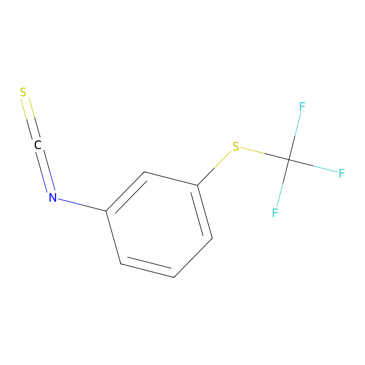 3-(Trifluoromethylthio)phenyl isothiocyanate molecular structure, CAS 42729-26-0