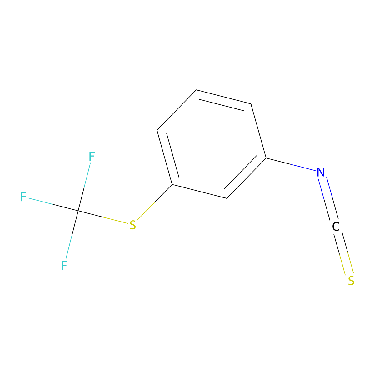 3-(Trifluoromethylthio)phenyl isothiocyanate molecular structure, CAS 42729-26-0