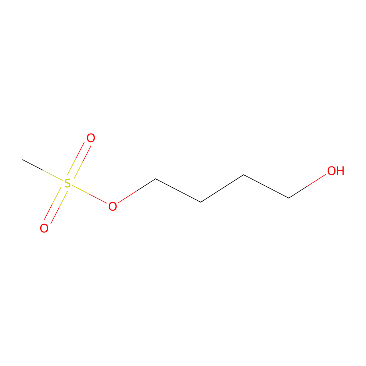 4-Methanesulfonyloxybutanol molecular structure, CAS 42729-95-3
