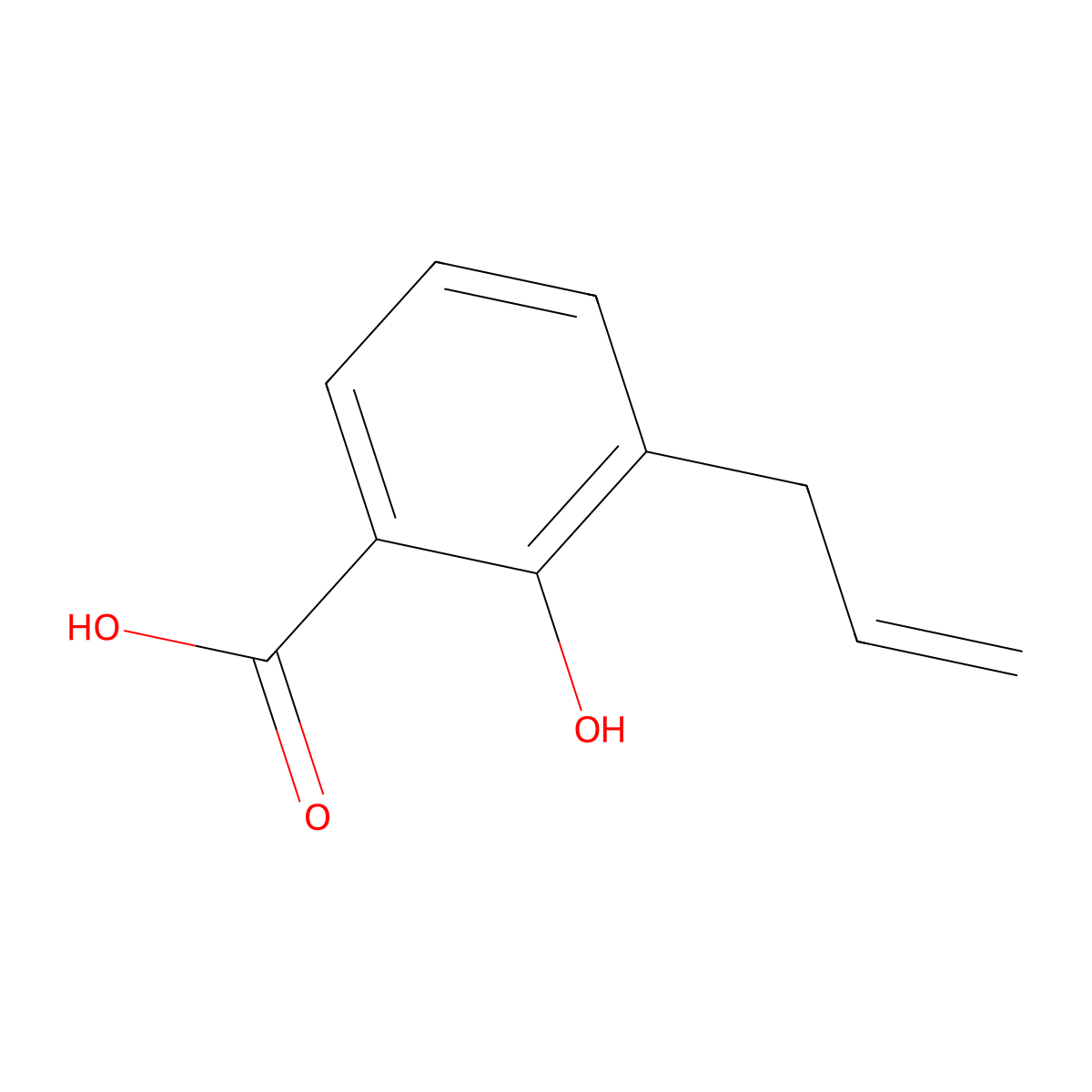 2-Hydroxy-3-(prop-2-en-1-yl)benzoic acid molecular structure, CAS 42729-96-4