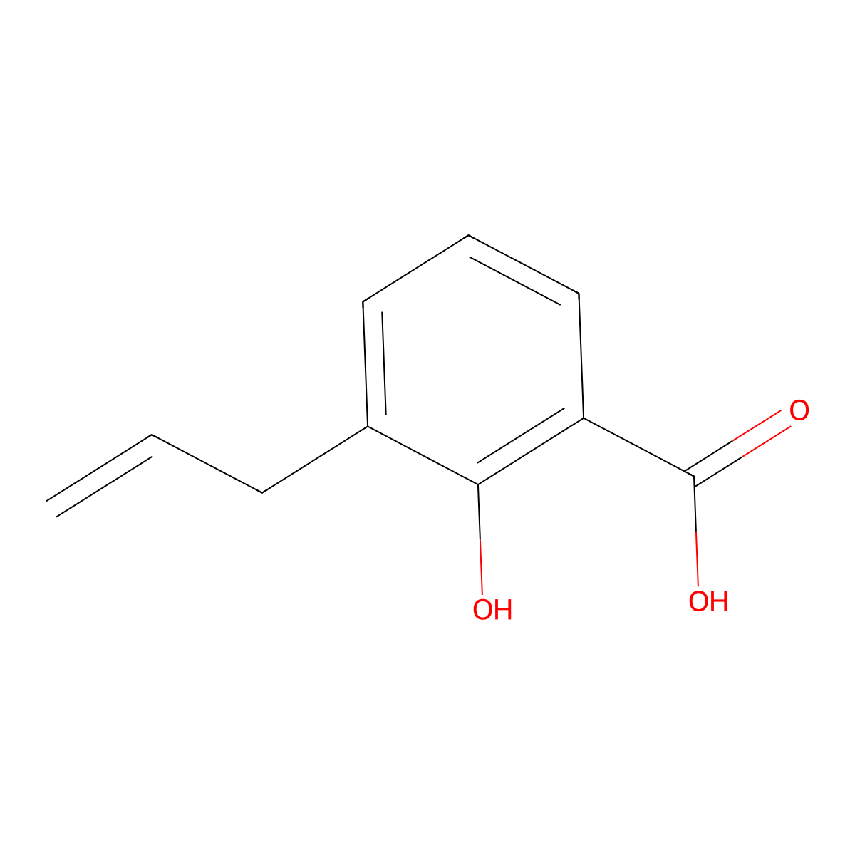 2-Hydroxy-3-(prop-2-en-1-yl)benzoic acid molecular structure, CAS 42729-96-4