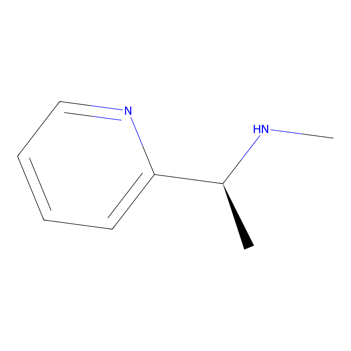 ((1s)-1-(2-Pyridyl)ethyl)methylamine molecular structure, CAS 42732-14-9