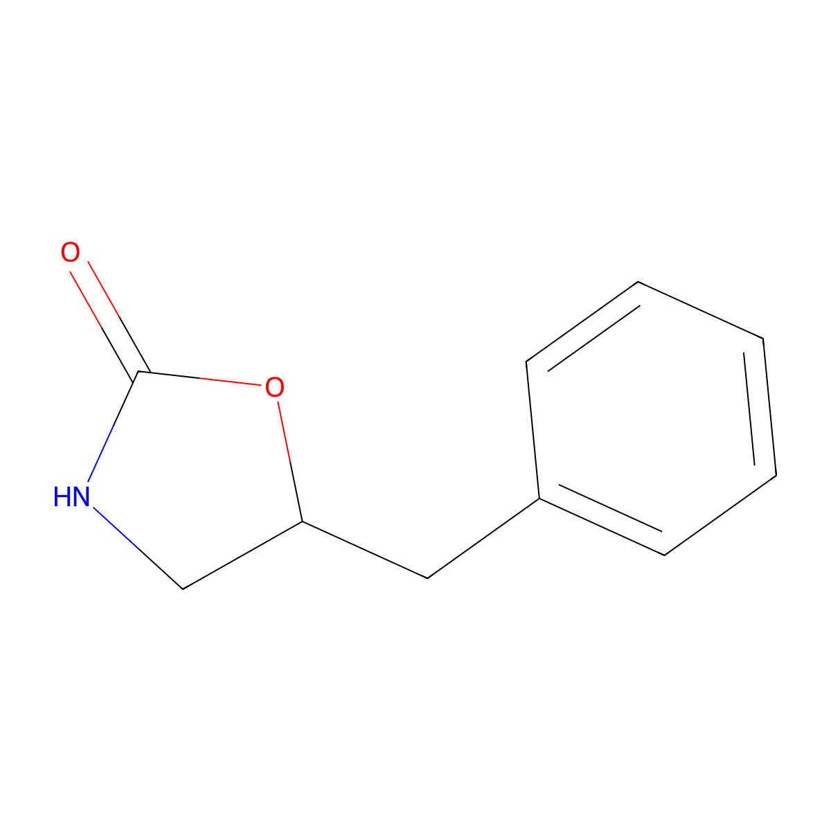 2-Oxazolidinone, 5-(phenylmethyl)- molecular structure, CAS 42746-49-6
