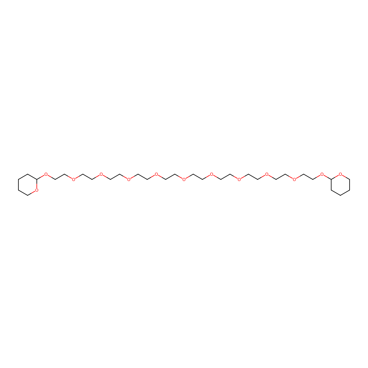 Thp-peg10-thp molecular structure, CAS 42749-29-1