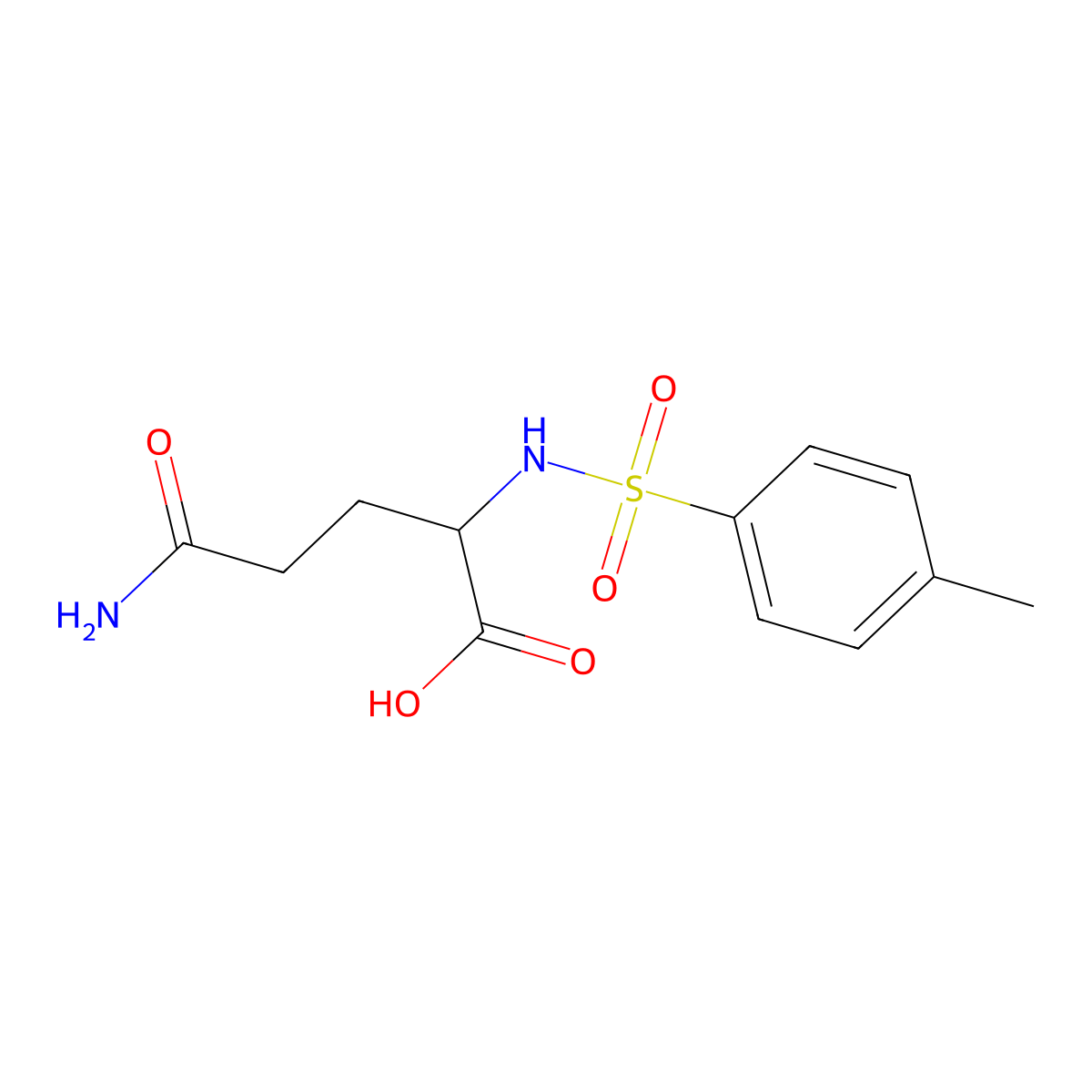 N~2~-(4-Methylbenzene-1-sulfonyl)glutamine molecular structure, CAS 42749-49-5