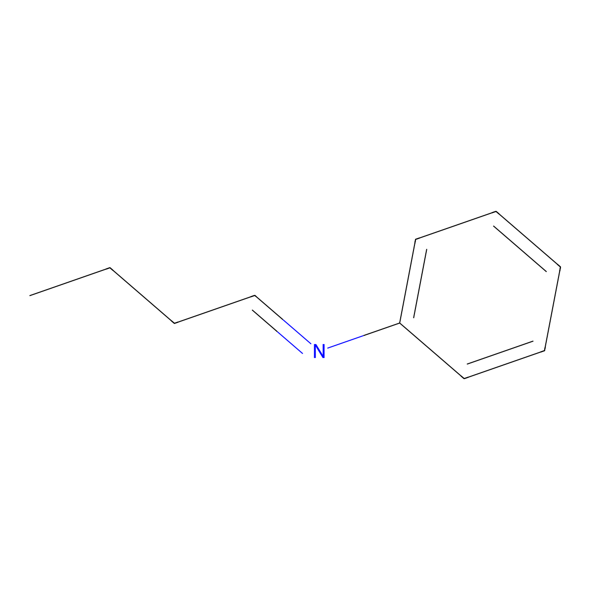 Benzenamine, N-butylidene- molecular structure, CAS 4275-07-4