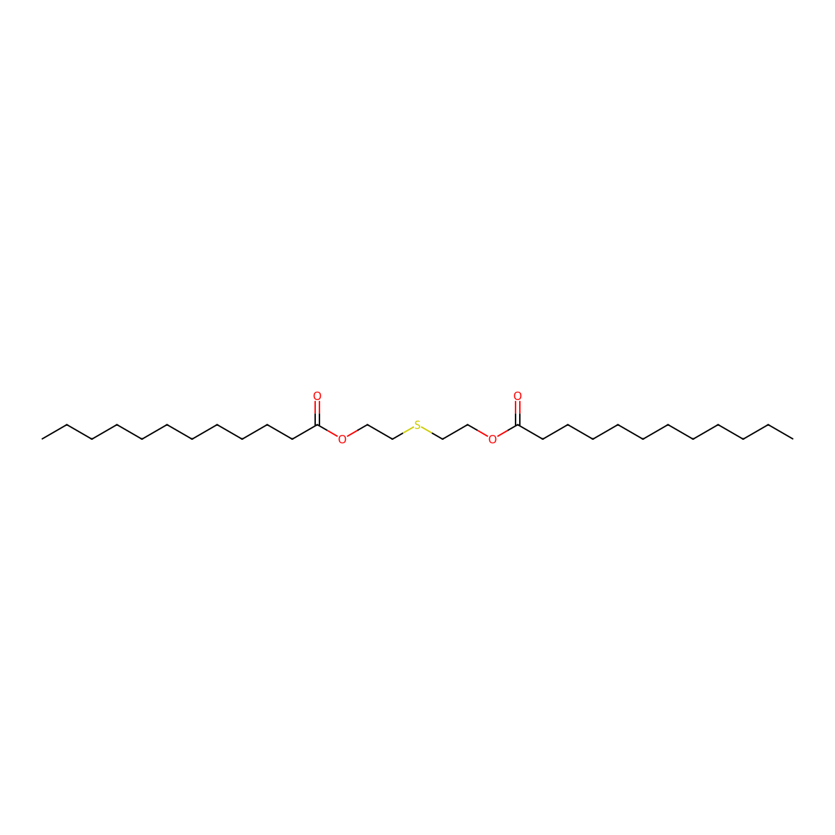 Dodecanoic acid, 1,1'-(thiodi-2,1-ethanediyl) ester molecular structure, CAS 4275-31-4