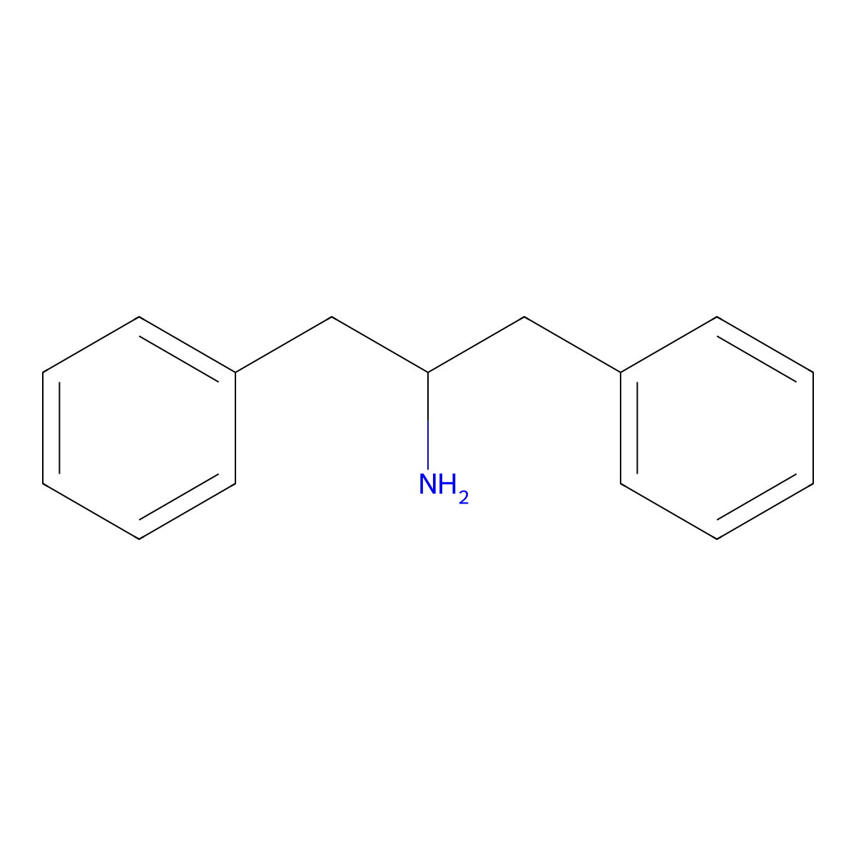 1,3-Diphenyl-2-aminopropane molecular structure, CAS 4275-43-8