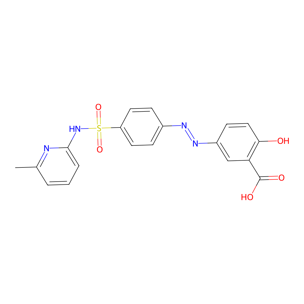 6-Methyl Sulfasalazine molecular structure, CAS 42753-55-9