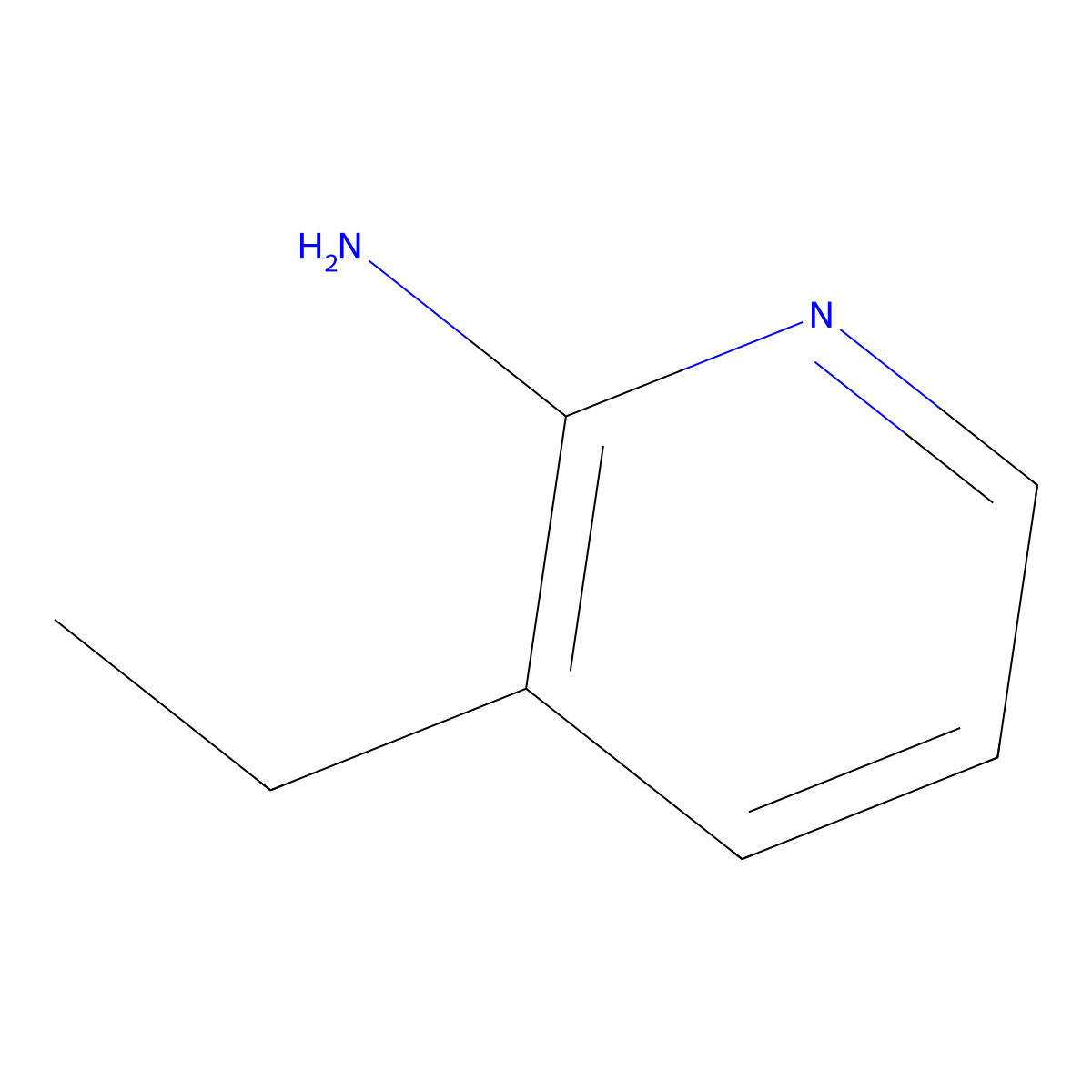 3-Ethylpyridin-2-amine molecular structure, CAS 42753-67-3