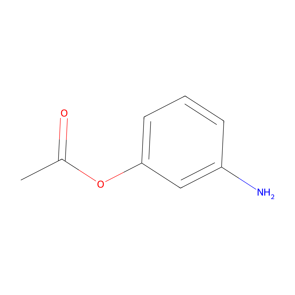 Acetic acid 3-aminophenyl ester molecular structure, CAS 42758-84-9