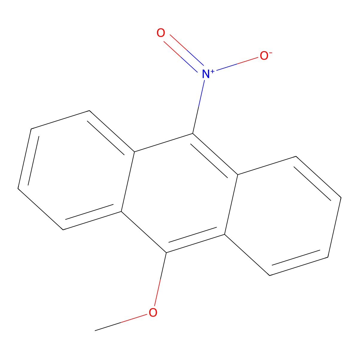 9-Methoxy-10-nitroanthracene molecular structure, CAS 42760-13-4