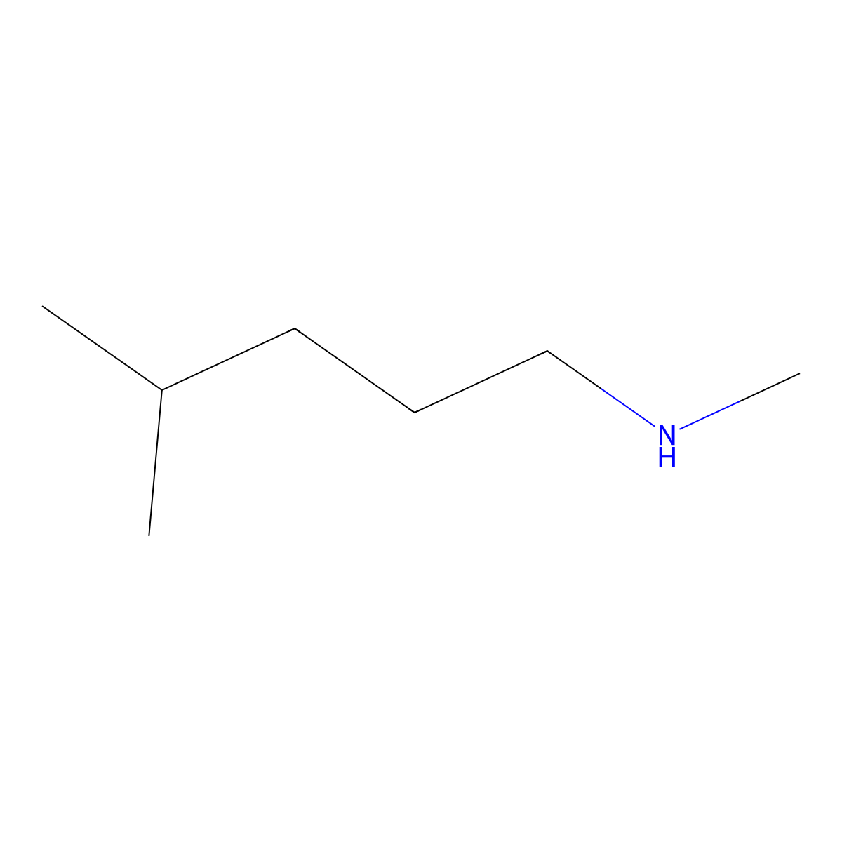Methyl(4-methylpentyl)amine molecular structure, CAS 42763-51-9