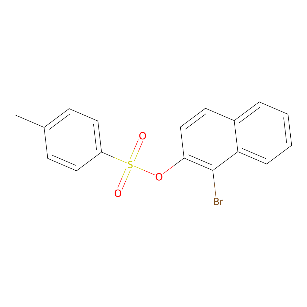 1-Bromo-2-(tosyloxy)naphthalene molecular structure, CAS 42768-98-9