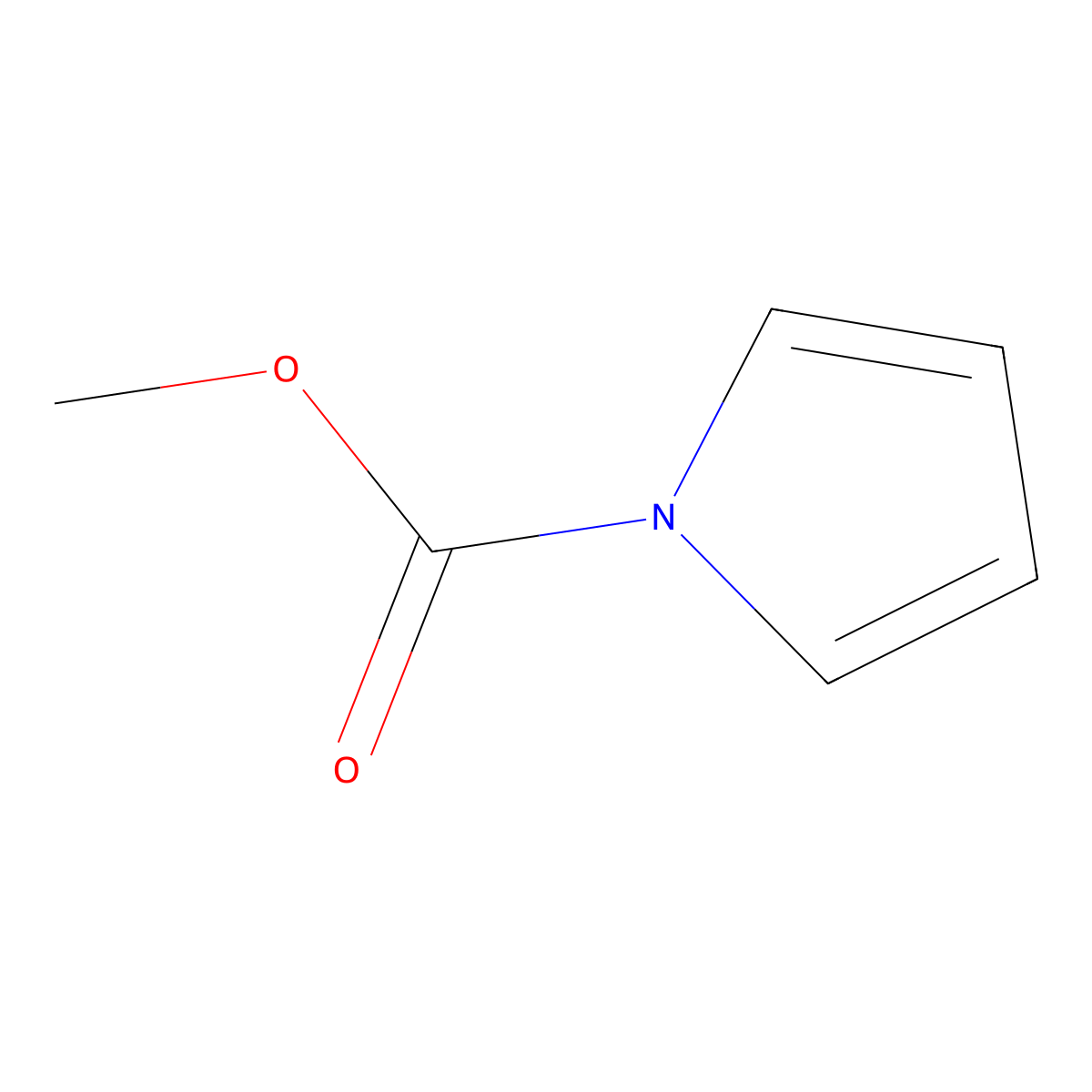 Methyl 1H-pyrrole-1-carboxylate molecular structure, CAS 4277-63-8