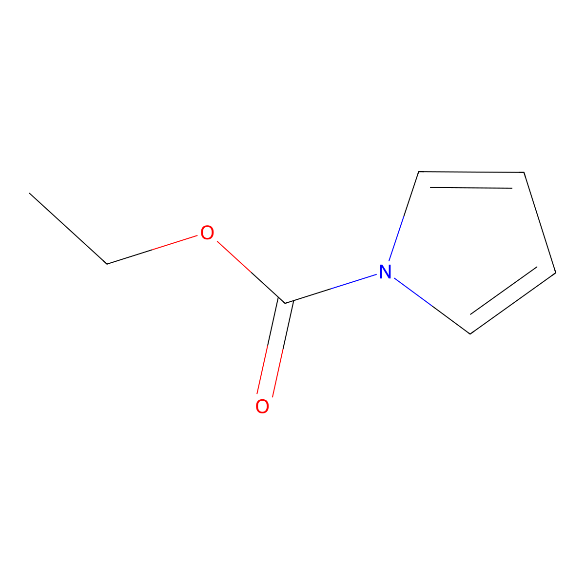 Ethyl pyrrole-1-carboxylate molecular structure, CAS 4277-64-9
