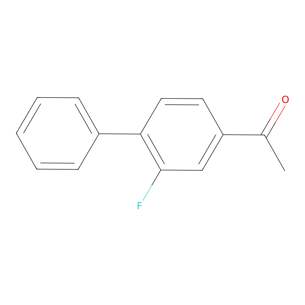 1-(2-Fluoro(1,1'-biphenyl)-4-yl)ethan-1-one molecular structure, CAS 42771-79-9