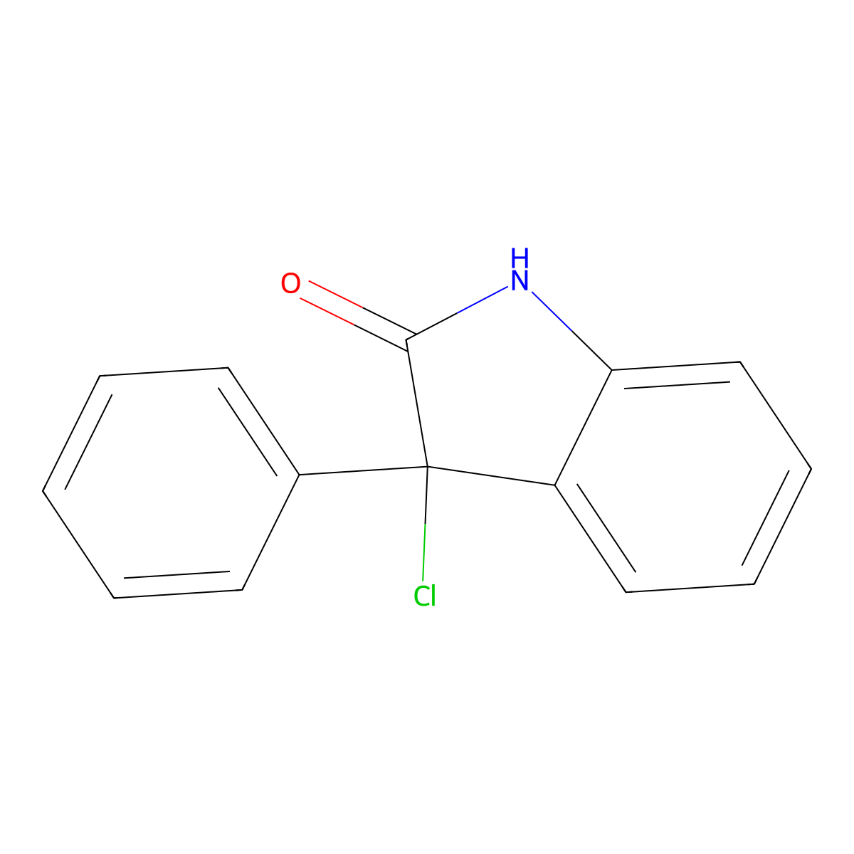 3-Chloro-3-phenyl-1,3-dihydroindol-2-one molecular structure, CAS 42773-27-3