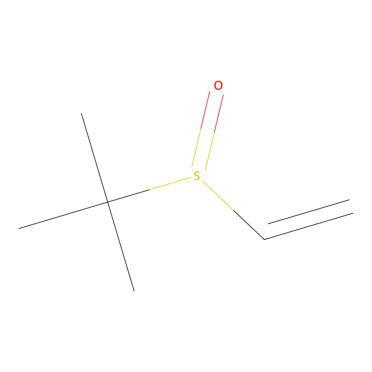 2-Ethenylsulfinyl-2-methylpropane molecular structure, CAS 42779-15-7