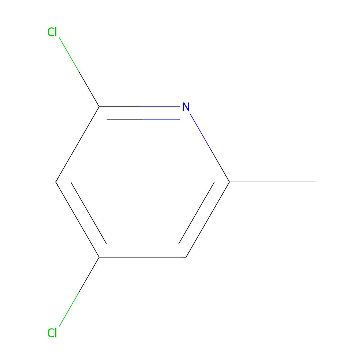 2,4-Dichloro-6-methylpyridine molecular structure, CAS 42779-56-6