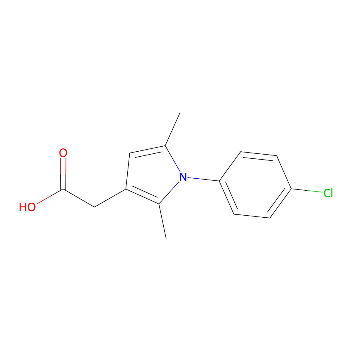 Clopirac molecular structure, CAS 42779-82-8