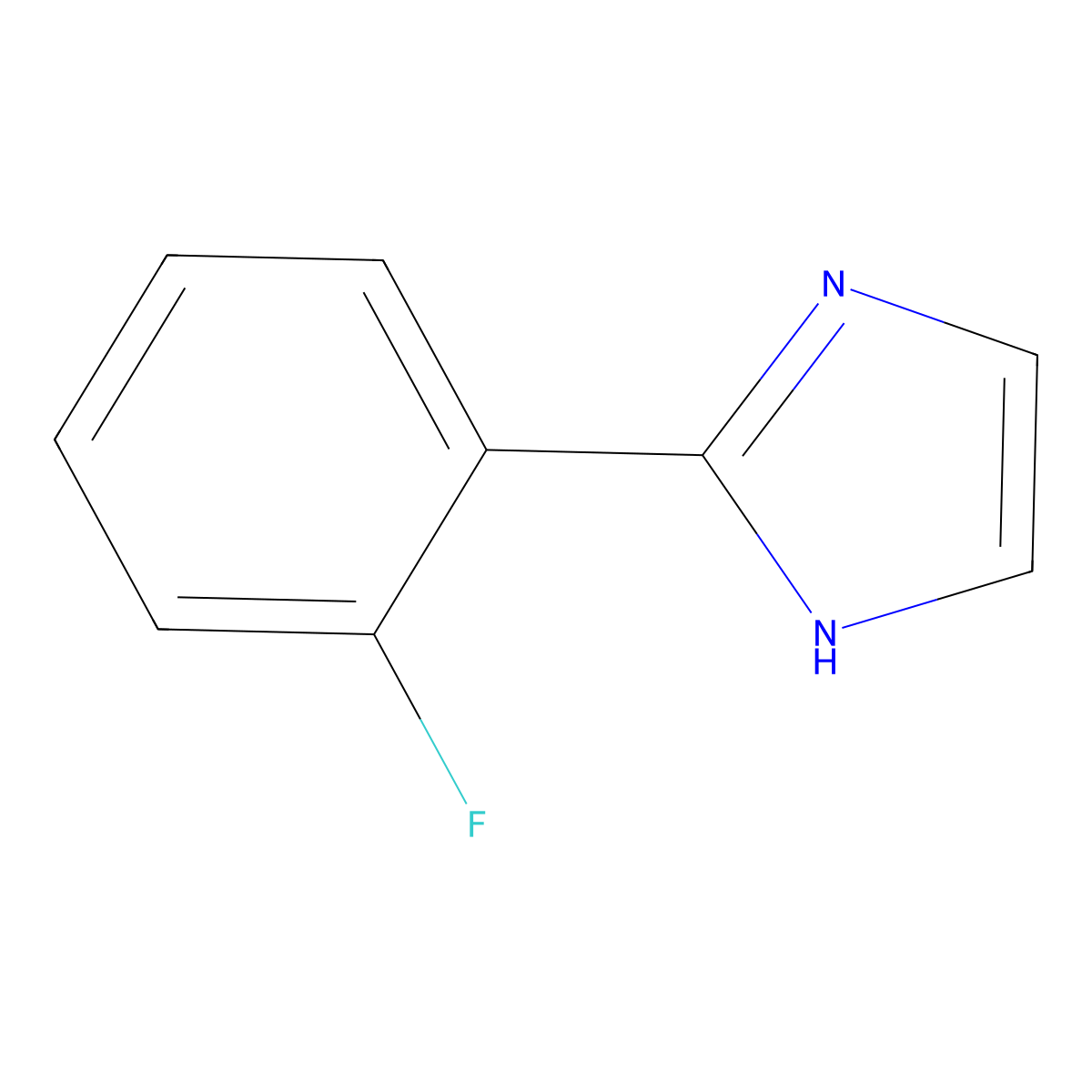 2-(2-fluorophenyl)-1H-imidazole molecular structure, CAS 4278-10-8