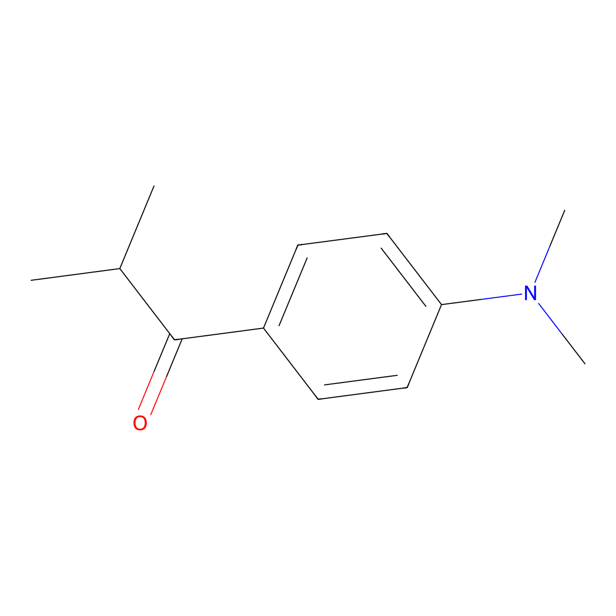 1-(4-(Dimethylamino)phenyl)-2-methylpropan-1-one molecular structure, CAS 4278-79-9
