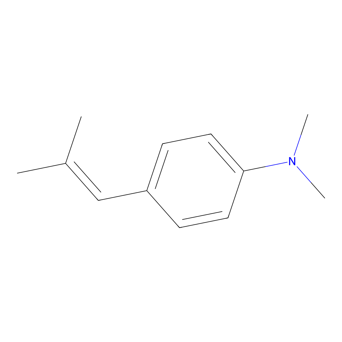 N,N-dimethyl-4-(2-methylprop-1-en-1-yl)aniline molecular structure, CAS 4278-80-2