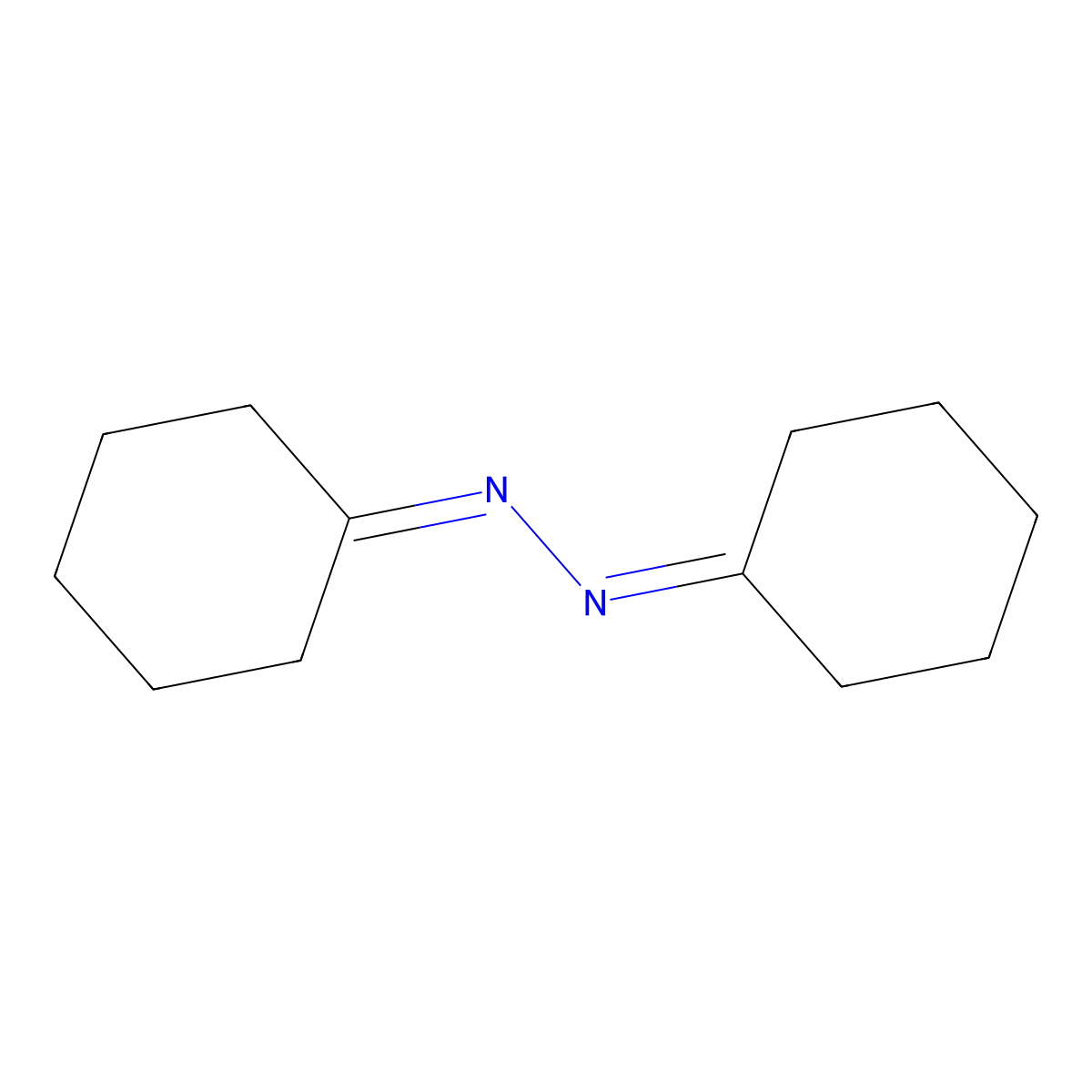 Cyclohexanone, cyclohexylidenehydrazone molecular structure, CAS 4278-87-9