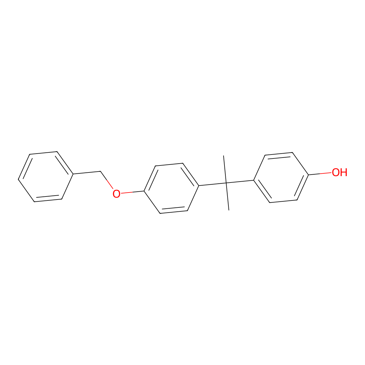 Bisphenol A Monobenzyl Ether molecular structure, CAS 42781-88-4