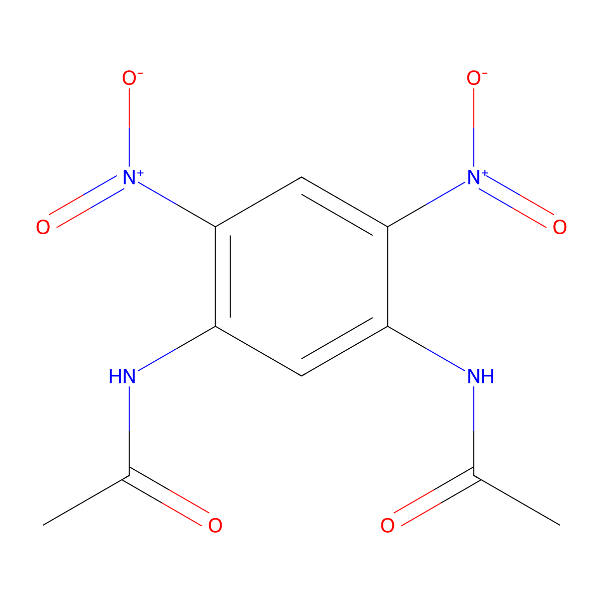 N-(5-acetamido-2,4-dinitrophenyl)acetamide molecular structure, CAS 42783-40-4