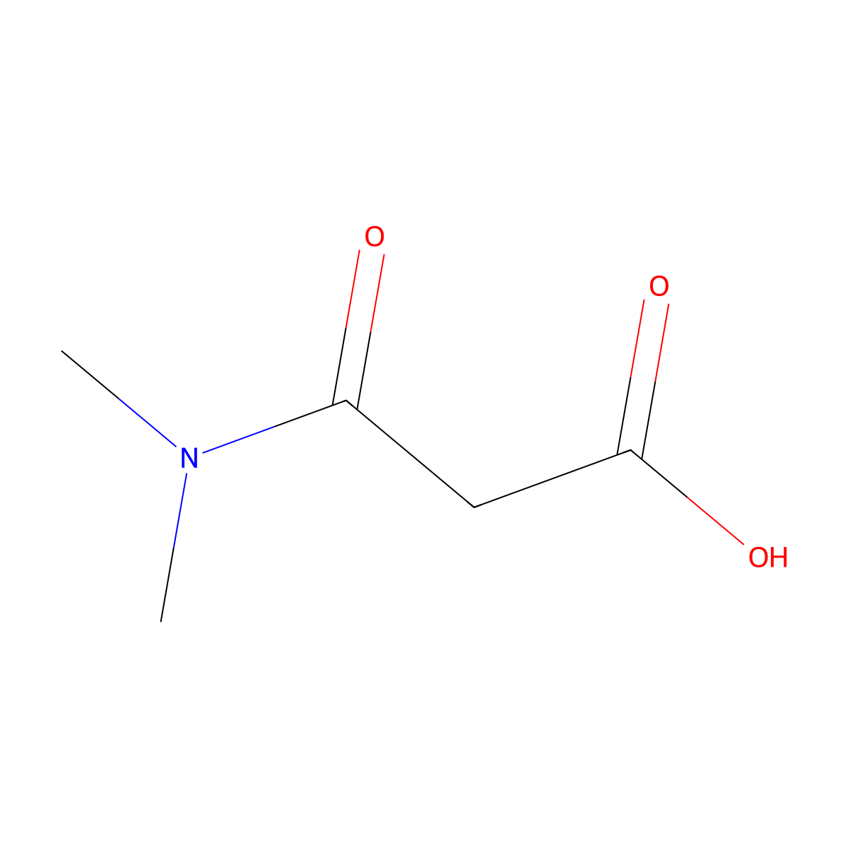 3-(Dimethylamino)-3-oxopropanoic acid molecular structure, CAS 42783-81-3