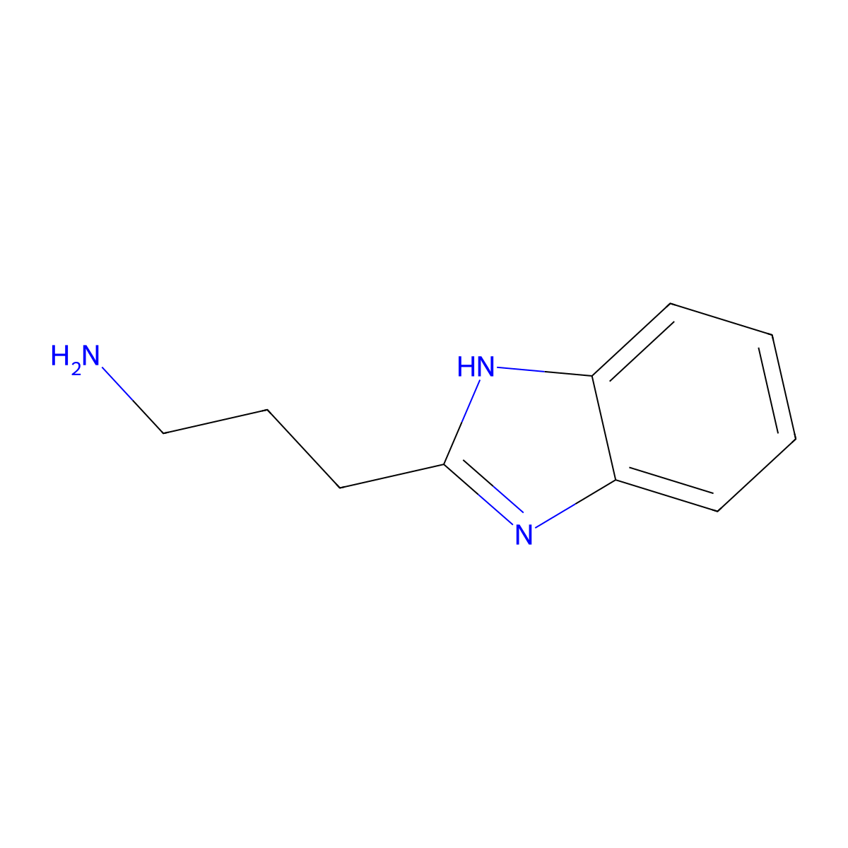 3-(1H-1,3-benzodiazol-2-yl)propan-1-amine molecular structure, CAS 42784-26-9