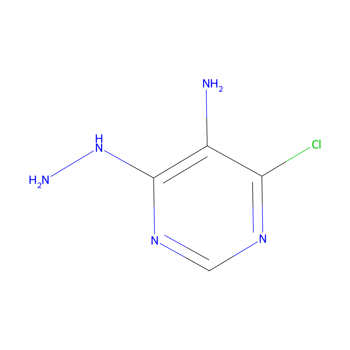 4-Chloro-6-hydrazinylpyrimidin-5-amine molecular structure, CAS 42786-59-4
