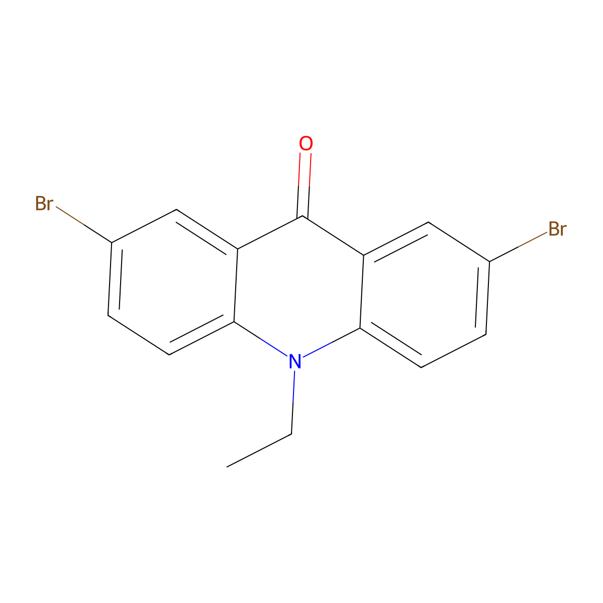 2,7-Dibromo-10-ethylacridin-9(10H)-one molecular structure, CAS 427883-74-7