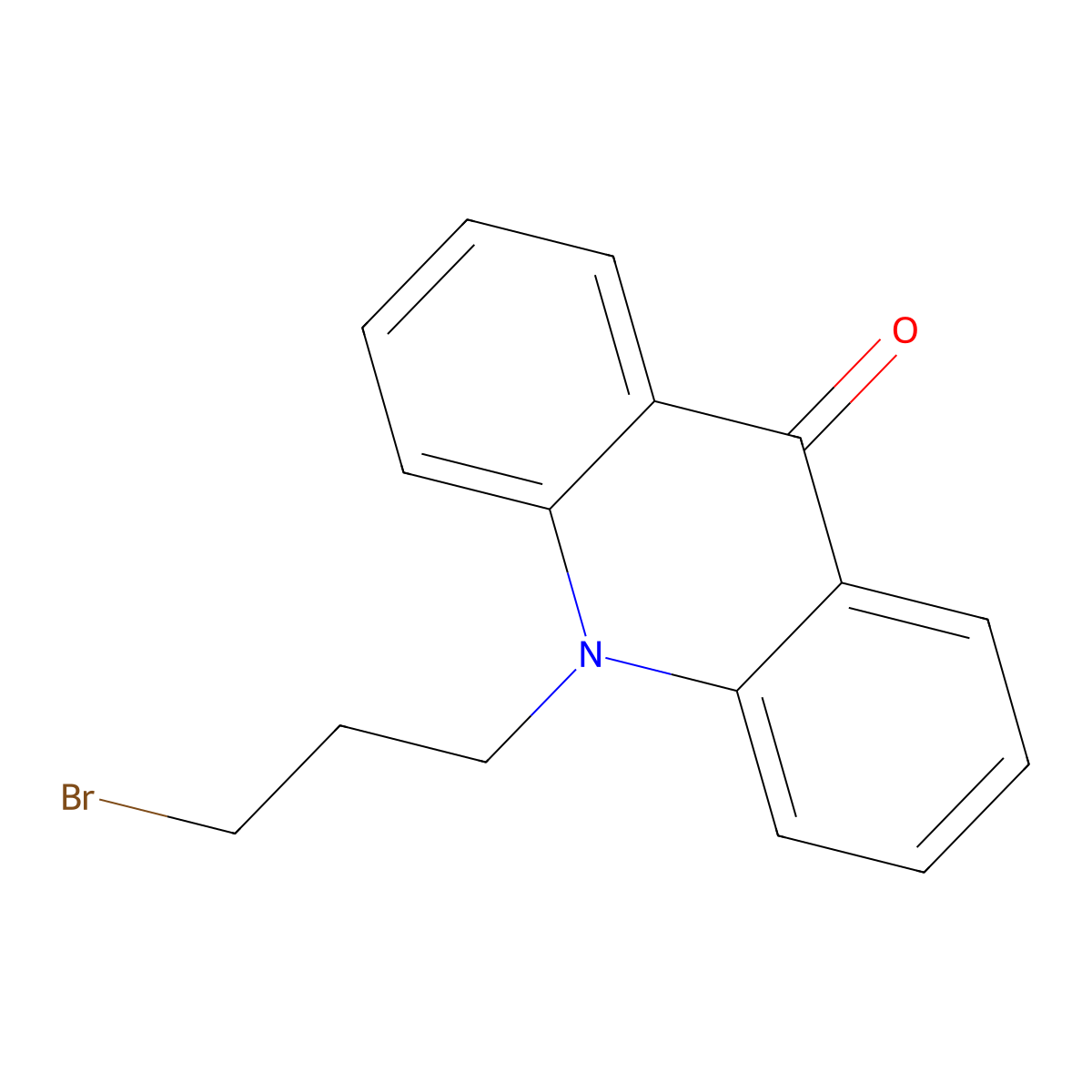 10-(3-Bromopropyl)-9,10-dihydroacridin-9-one molecular structure, CAS 427883-75-8