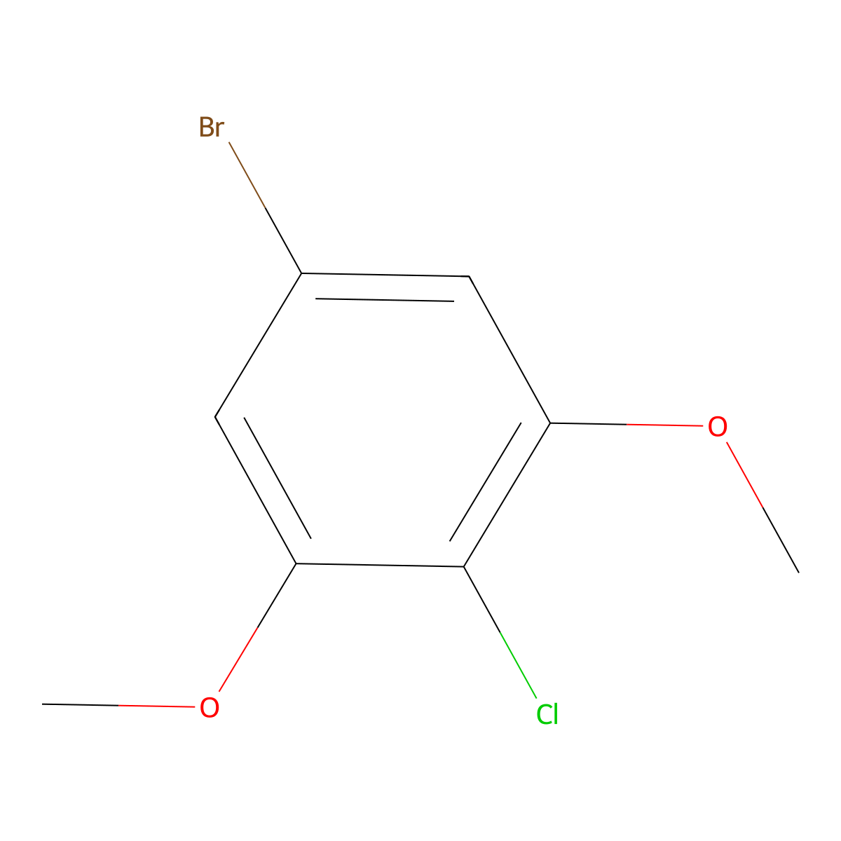 5-Bromo-2-chloro-1,3-dimethoxybenzene molecular structure, CAS 427886-20-2