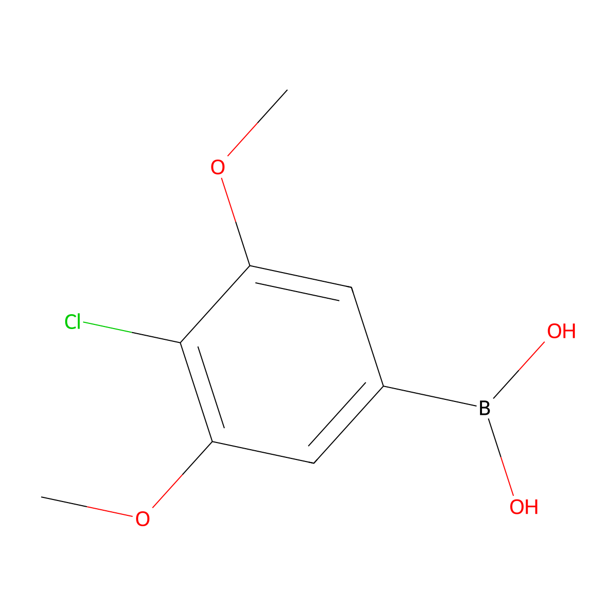 (4-Chloro-3,5-dimethoxyphenyl)boronic acid molecular structure, CAS 427886-21-3
