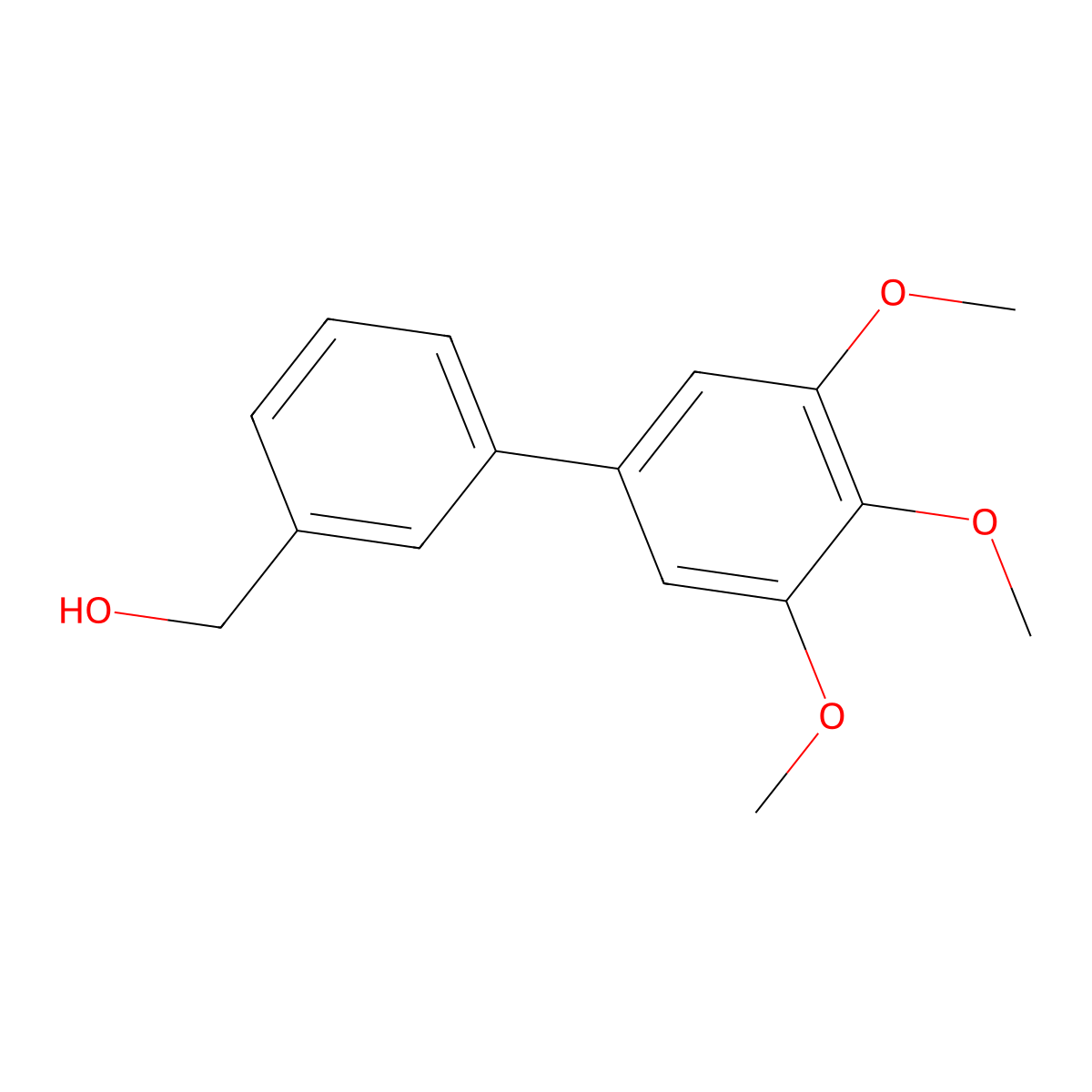 (3',4',5'-Trimethoxybiphenyl-3-yl)methanol molecular structure, CAS 427886-38-2