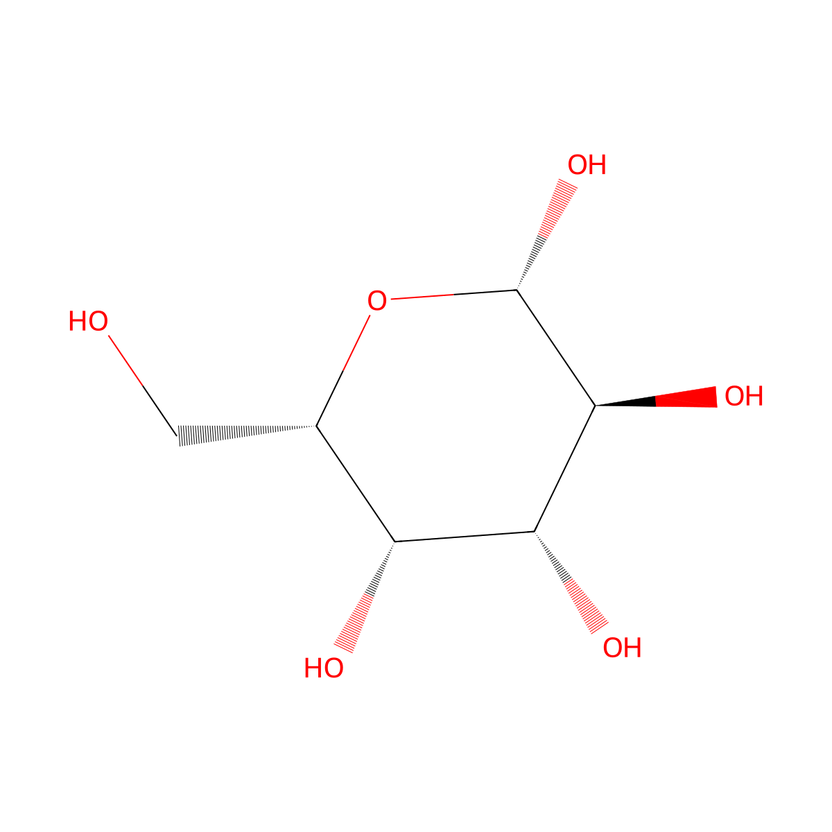 beta-L-galactopyranose molecular structure, CAS 42789-83-3