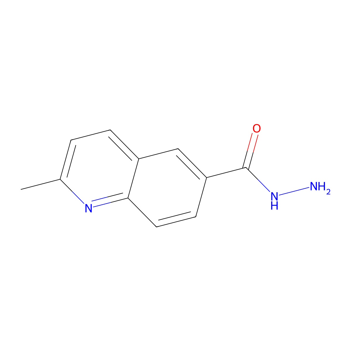 2-Methylquinoline-6-carbohydrazide molecular structure, CAS 427891-96-1