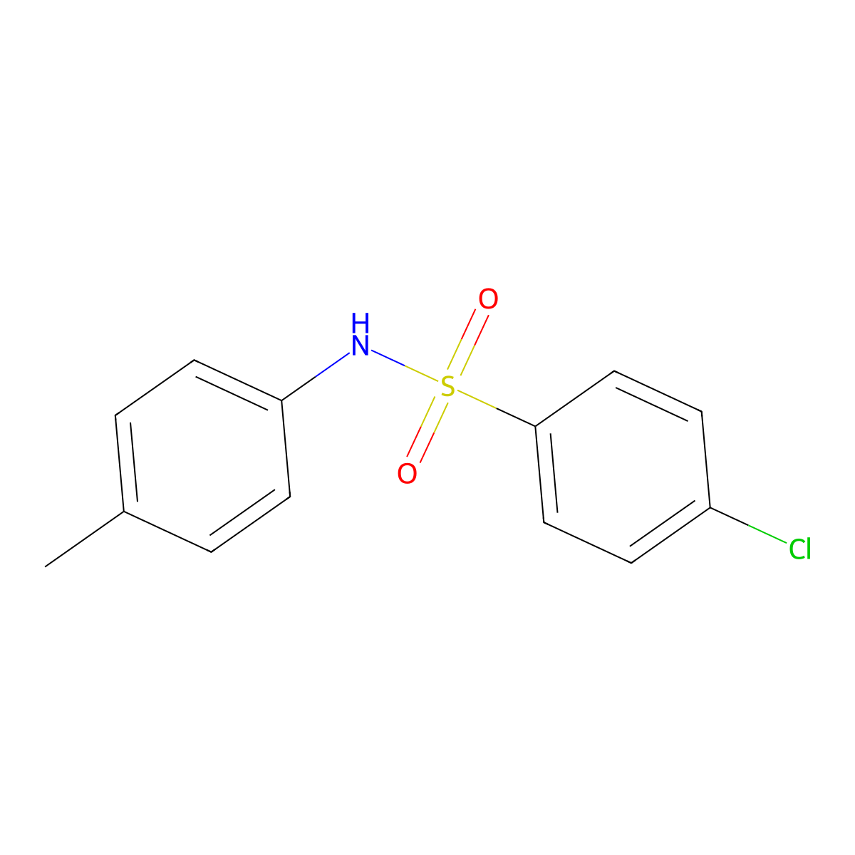 4-chloro-N-(4-methylphenyl)benzenesulfonamide molecular structure, CAS 4279-74-7