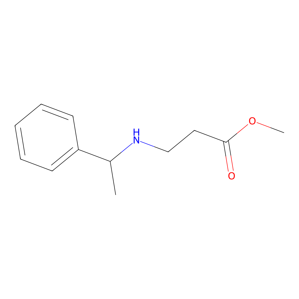 Methyl 3-[(1-phenylethyl)amino]propanoate molecular structure, CAS 42792-67-6