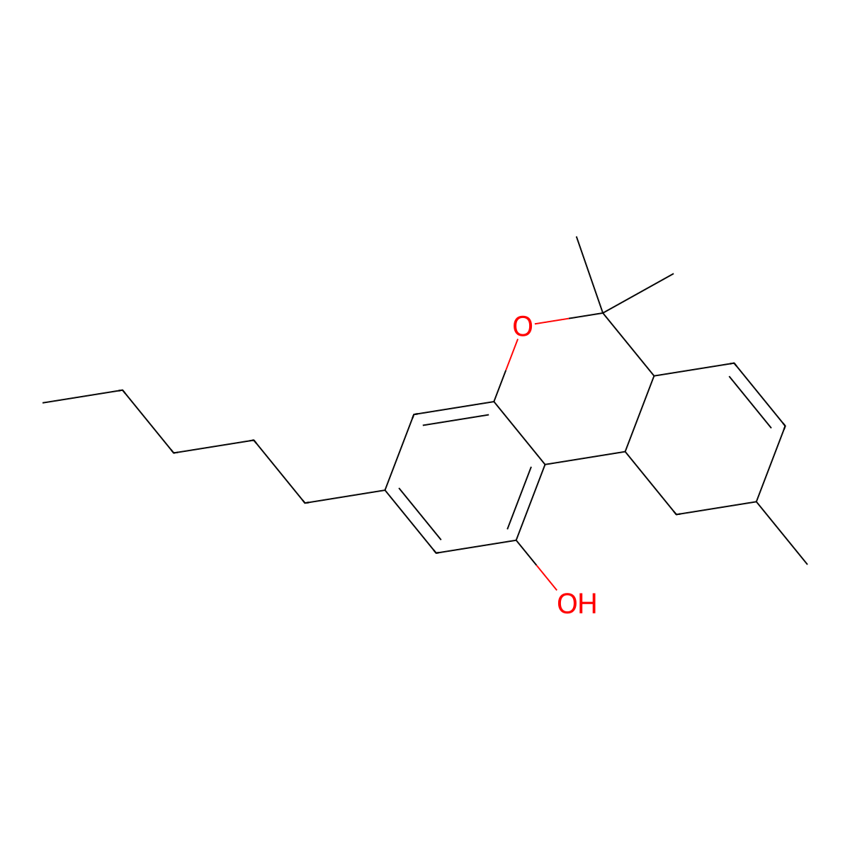 9(R)-Delta7-THC molecular structure, CAS 42793-13-5