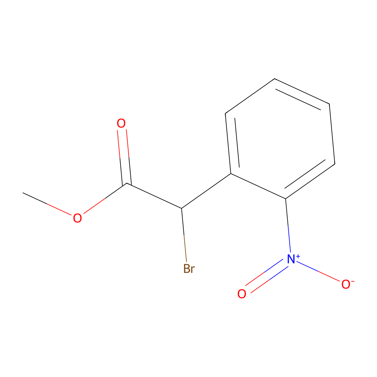 Methyl 2-bromo-2-(2-nitrophenyl)acetate molecular structure, CAS 42794-41-2
