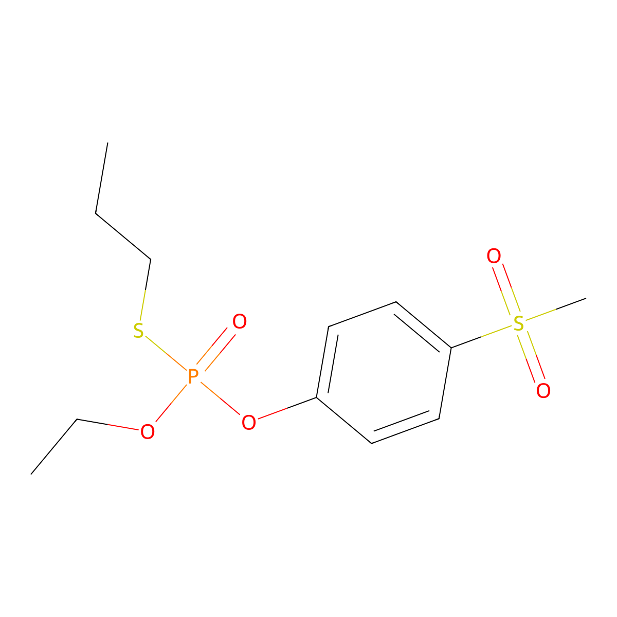 Sulprophos os sulfone molecular structure, CAS 42795-00-6